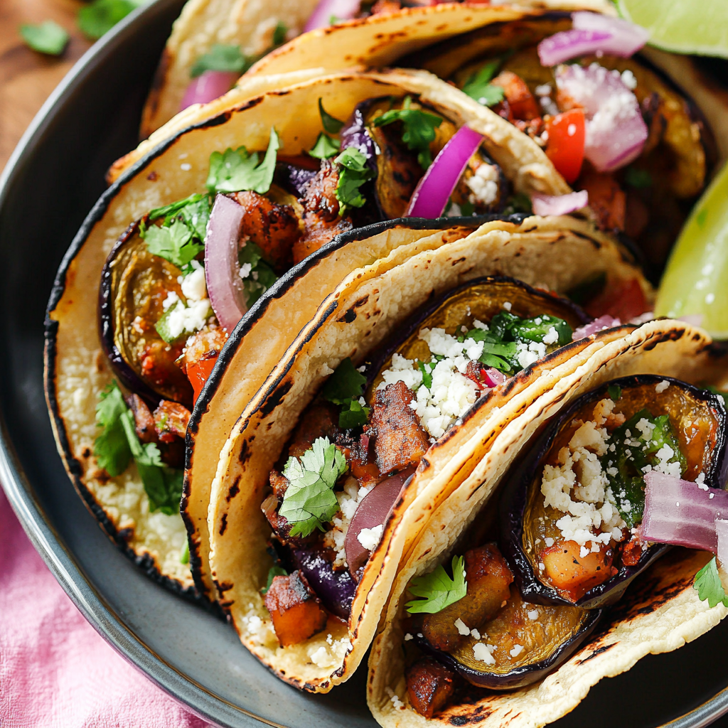 Air Fryer Eggplant Tacos