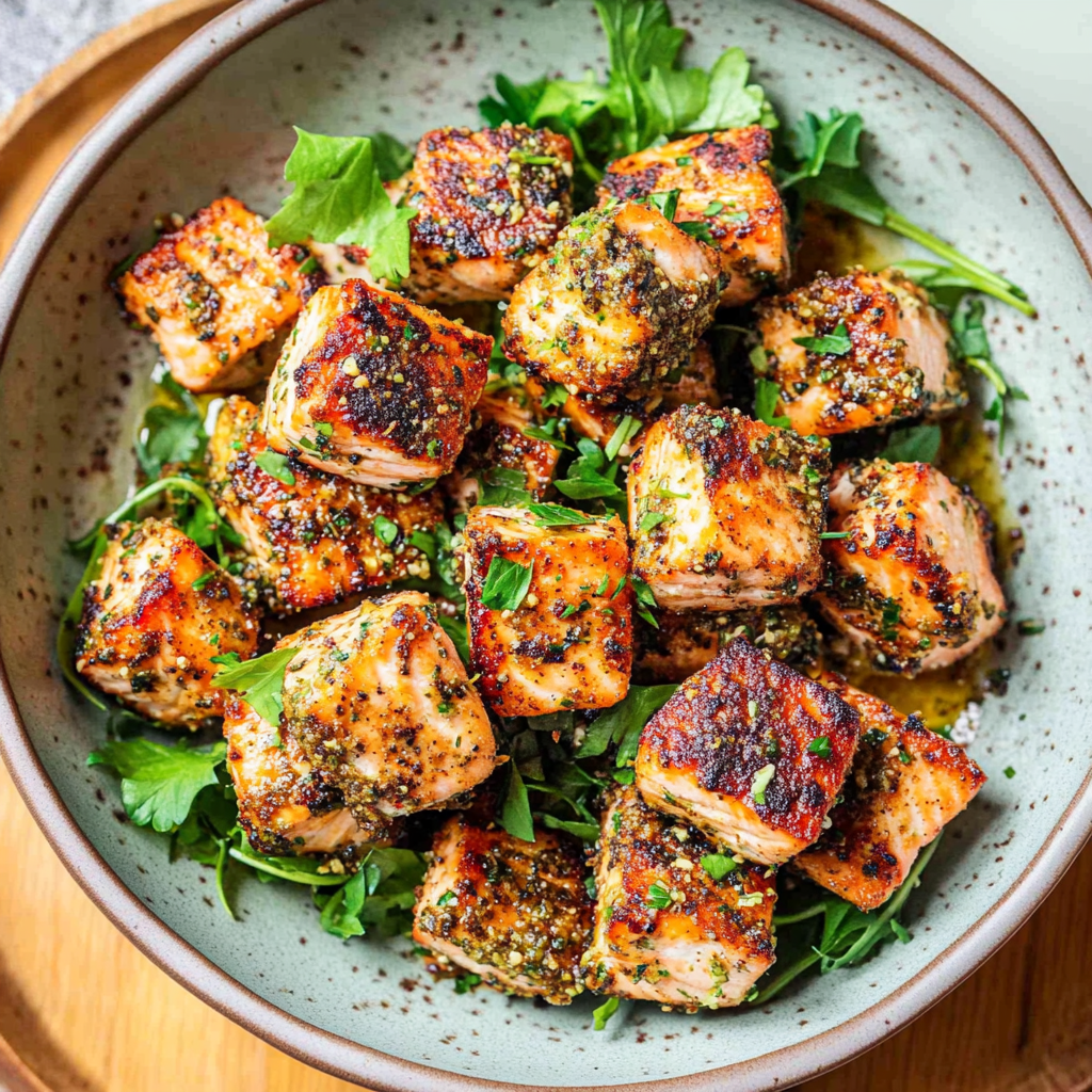 Air Fryer Salmon Bites (with Za’atar)