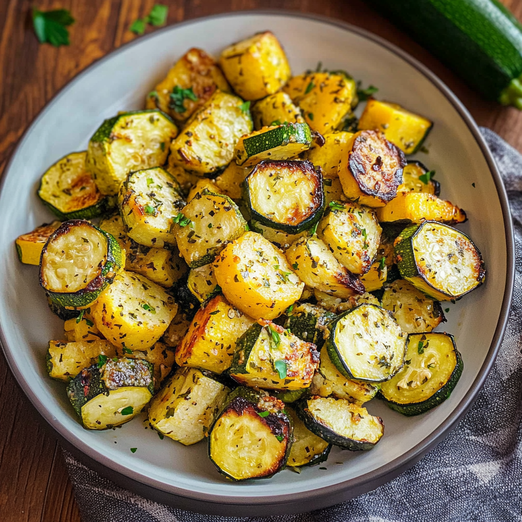 Air Fryer Squash and Zucchini