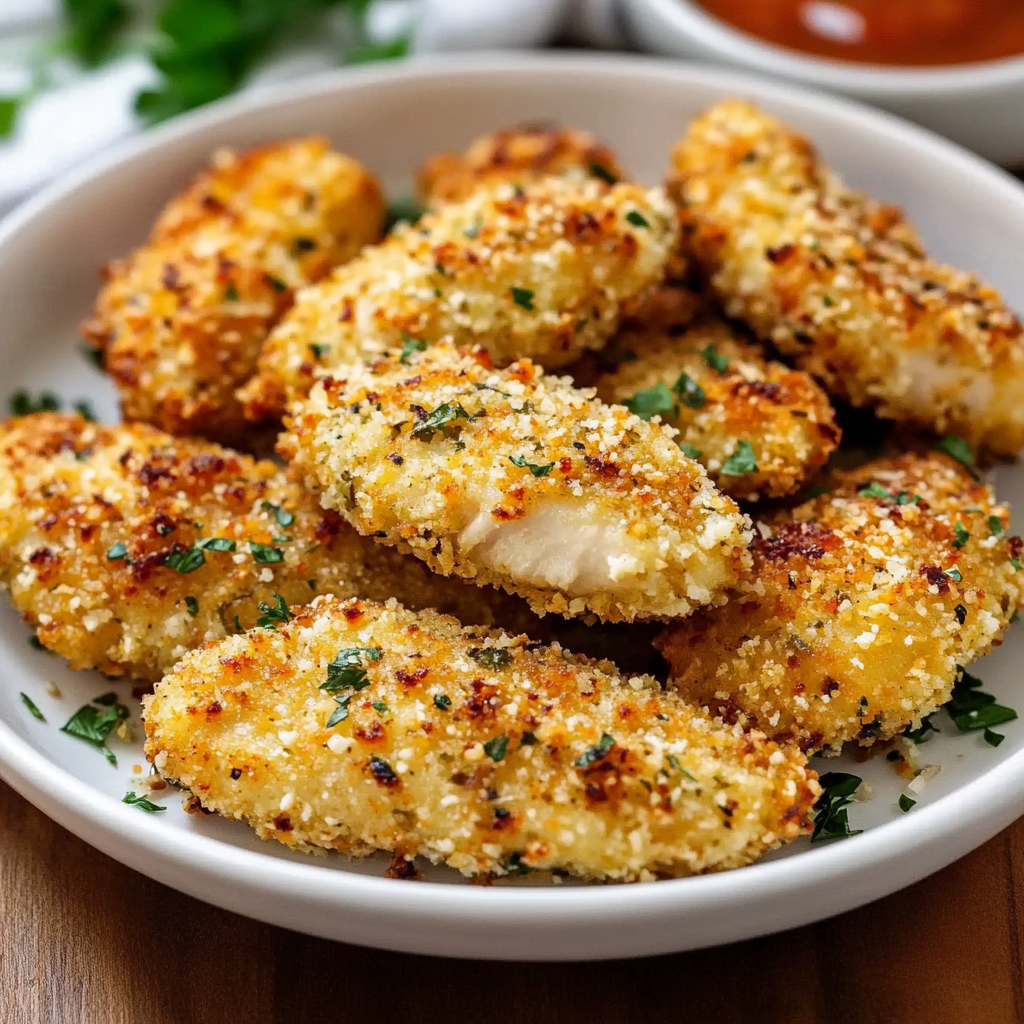 Crispy Air Fryer Garlic Parmesan Chicken Tenders