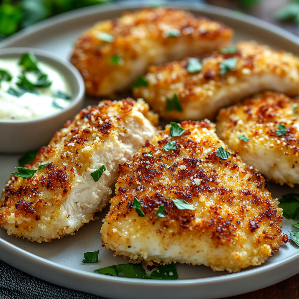 Air Fryer Parmesan Crusted Chicken – Crispy, Juicy, and Ready in 20 Minutes