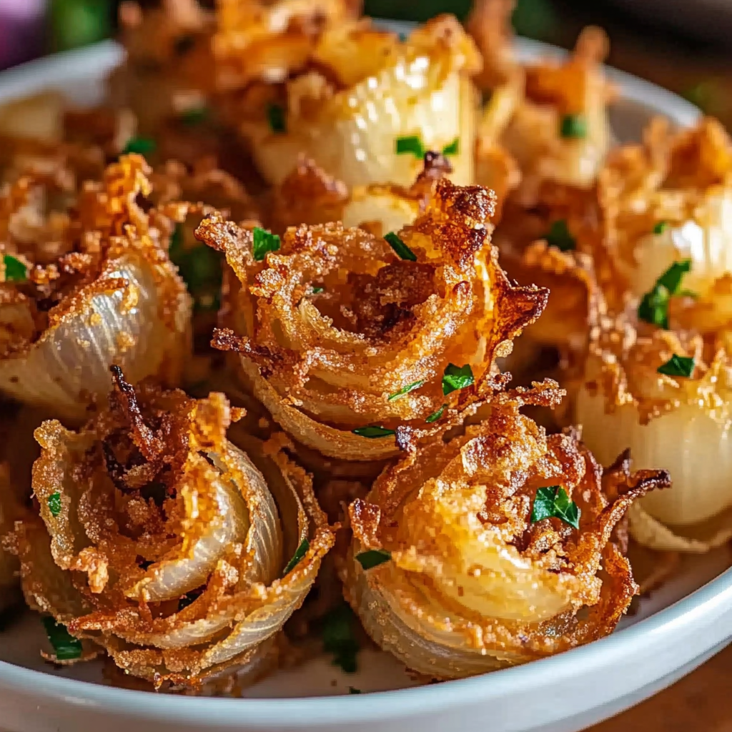 Crispy Mini Blooming Onions in Air Fryer – Easy, Crispy, and Delicious