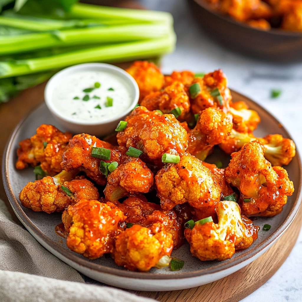 The Best Crispy Air Fryer Buffalo Cauliflower Wings