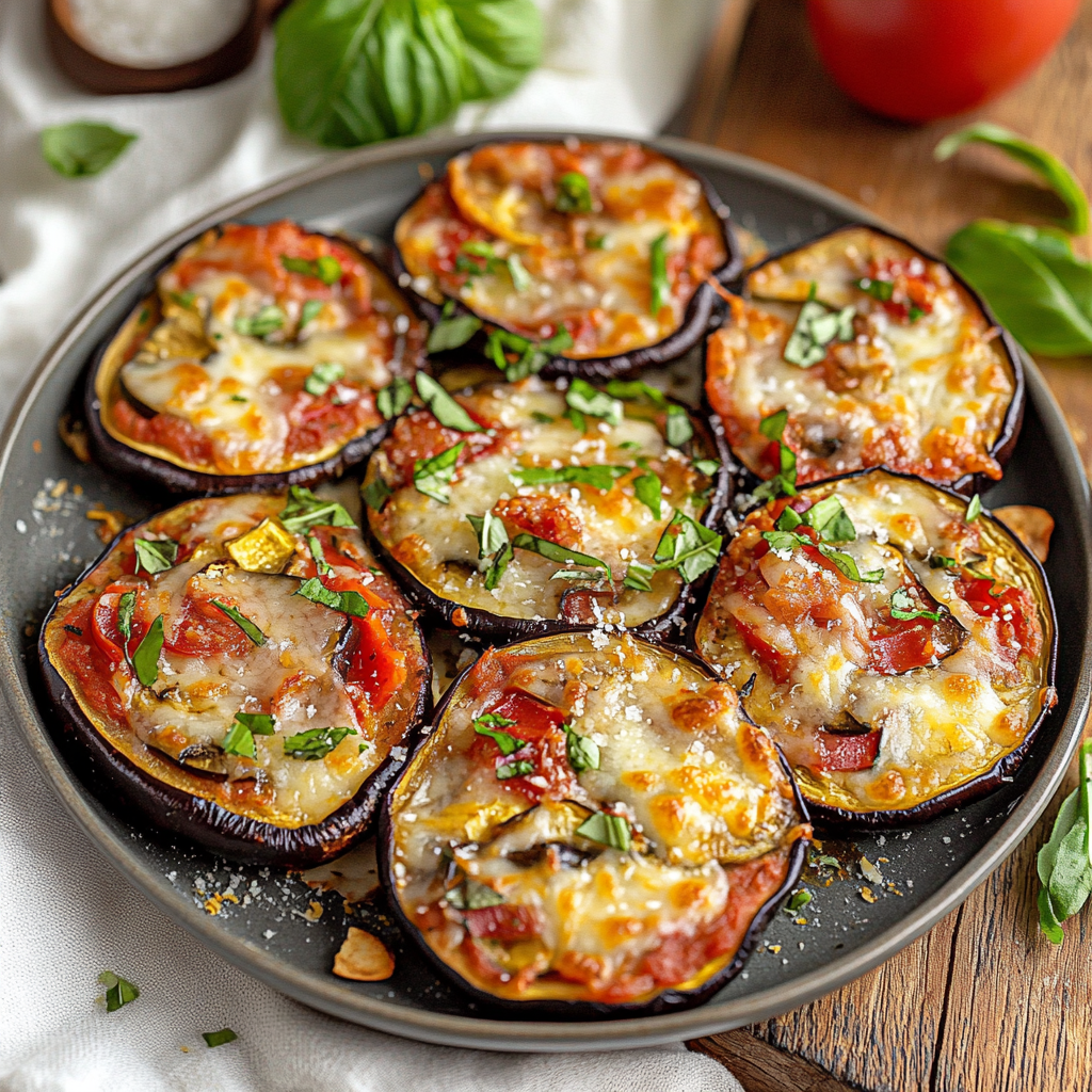 Air Fryer Eggplant Pizza