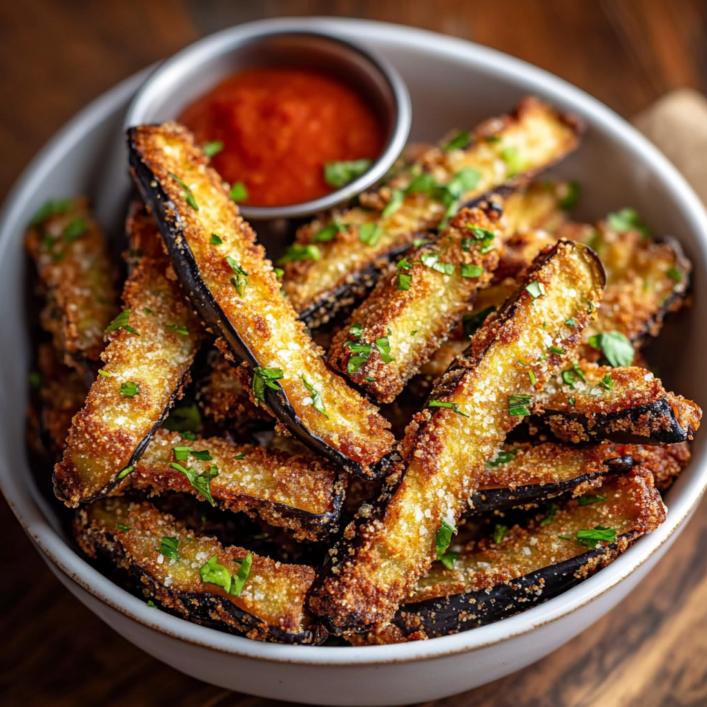 Extra Crispy Air Fryer Eggplant Fries