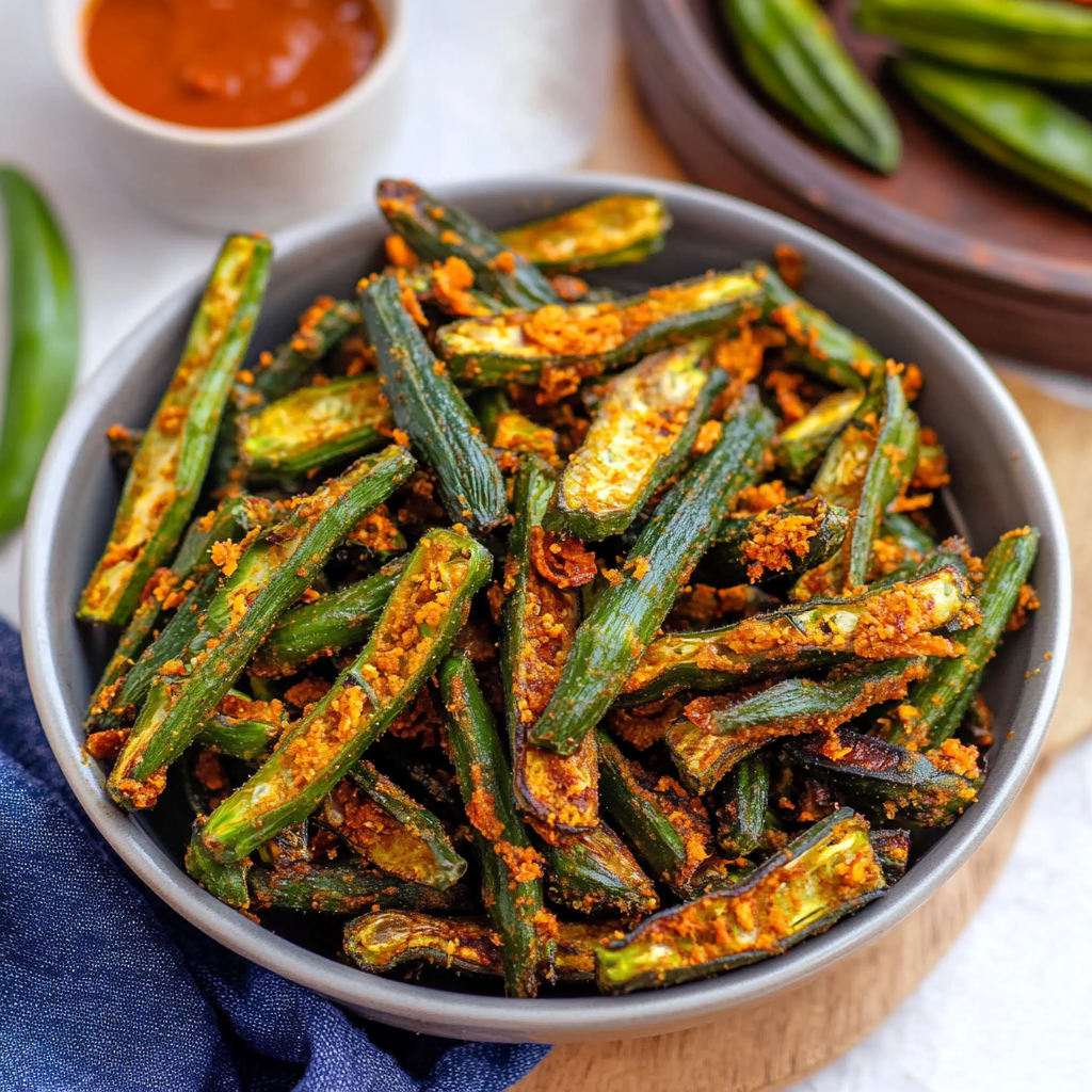 Air Fryer Kurkuri Bhindi (Crispy Okra) – A Crispy Twist on a Classic