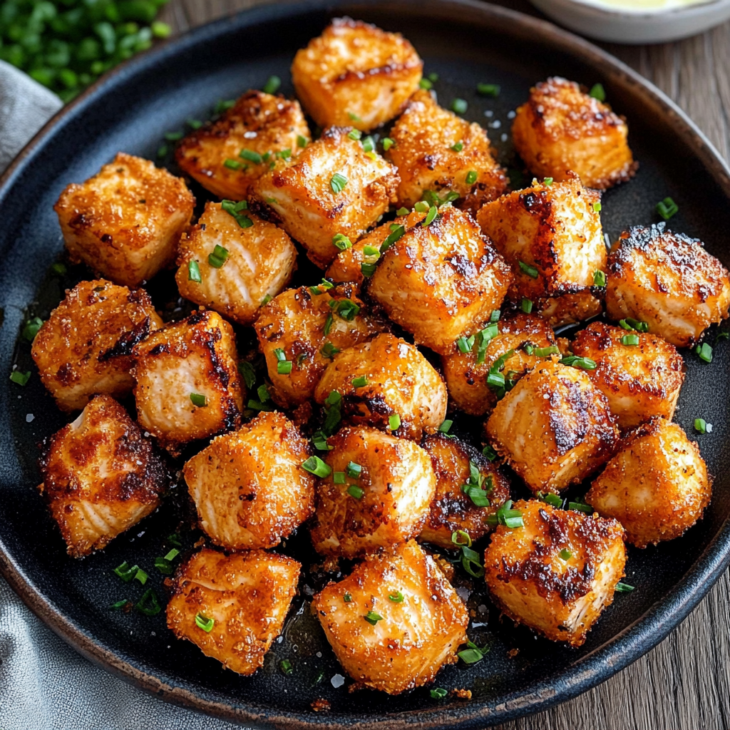 Air Fryer Bang Bang Salmon Bites