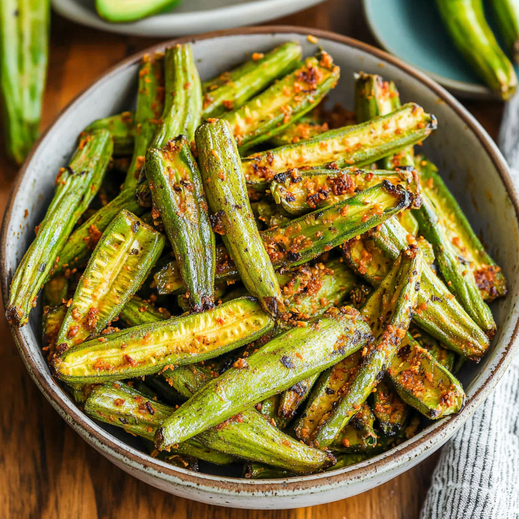 Air Fryer Okra Using Avocado Oil