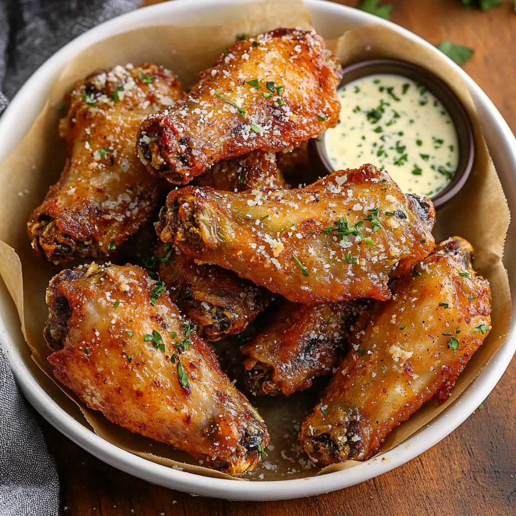 Air Fryer Buttery Parmesan Garlic Wings: A Crispy, Flavor-Packed Treat