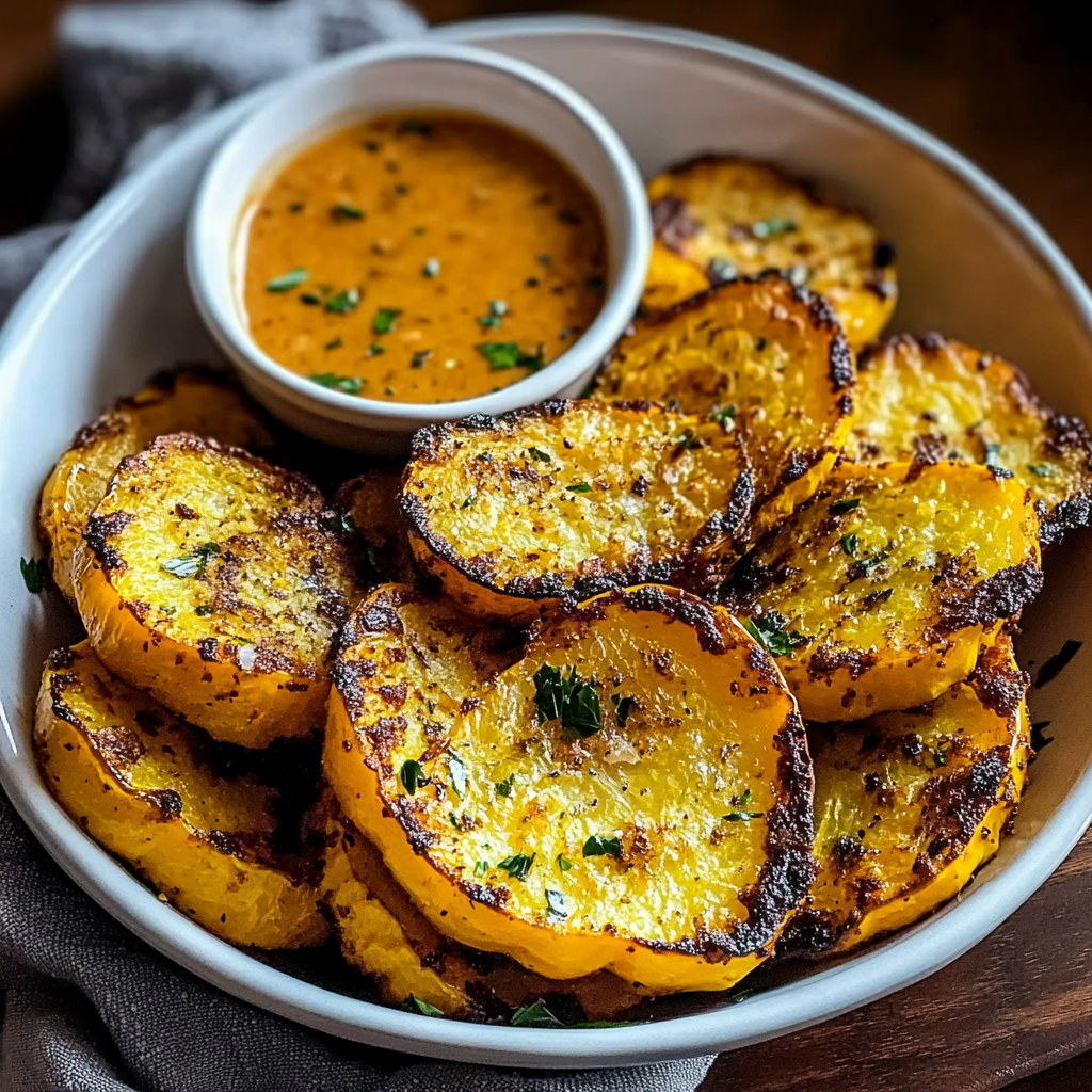 Crispy Air Fryer Yellow Squash With Sauce