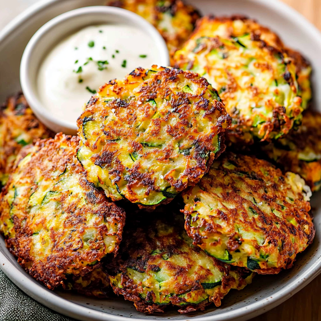 Air Fryer Zucchini Fritters with Corn and Parmesan