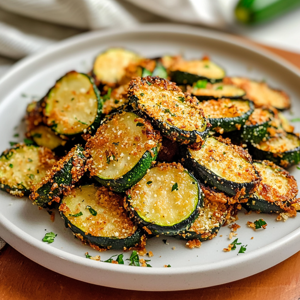 15 Minutes Crispy Parmesan Air Fryer Zucchini