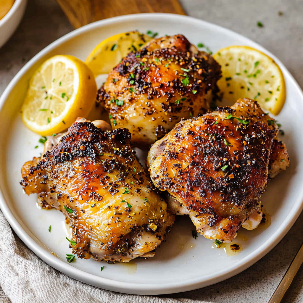 Air Fryer Lemon Pepper Chicken Thighs – Crispy, Juicy, and Flavorful