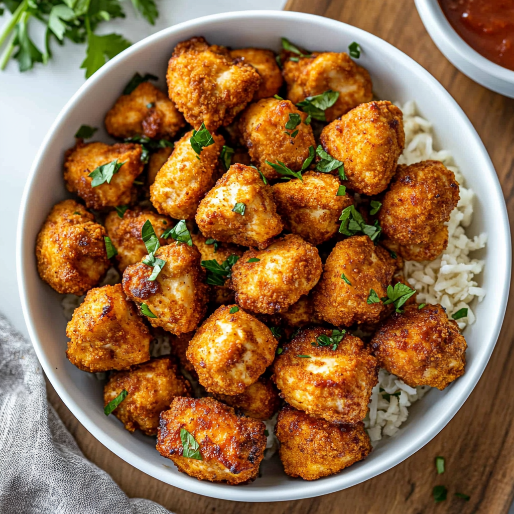 4 Ingredients Easy Air Fryer Chicken Bites