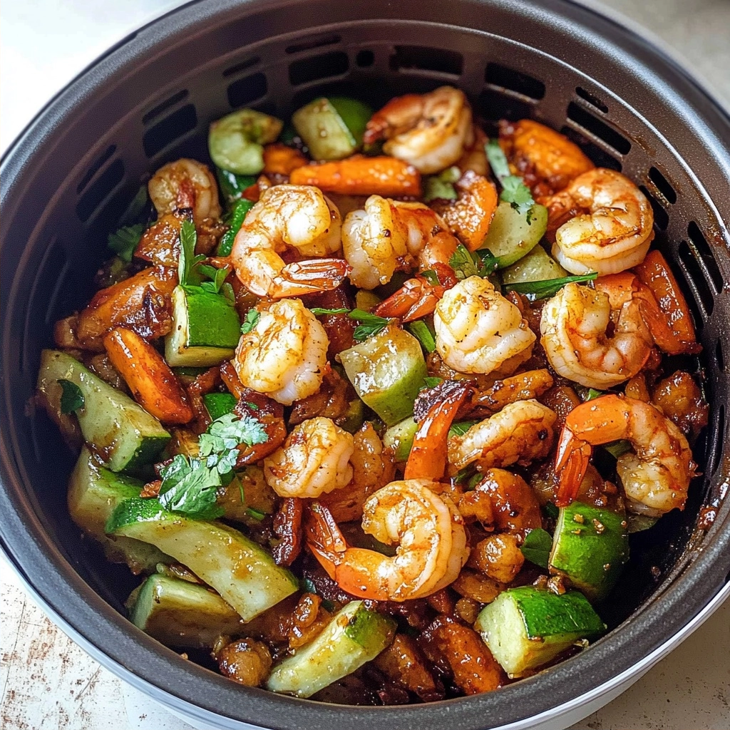 Air Fryer Hibachi Shrimp Dinner