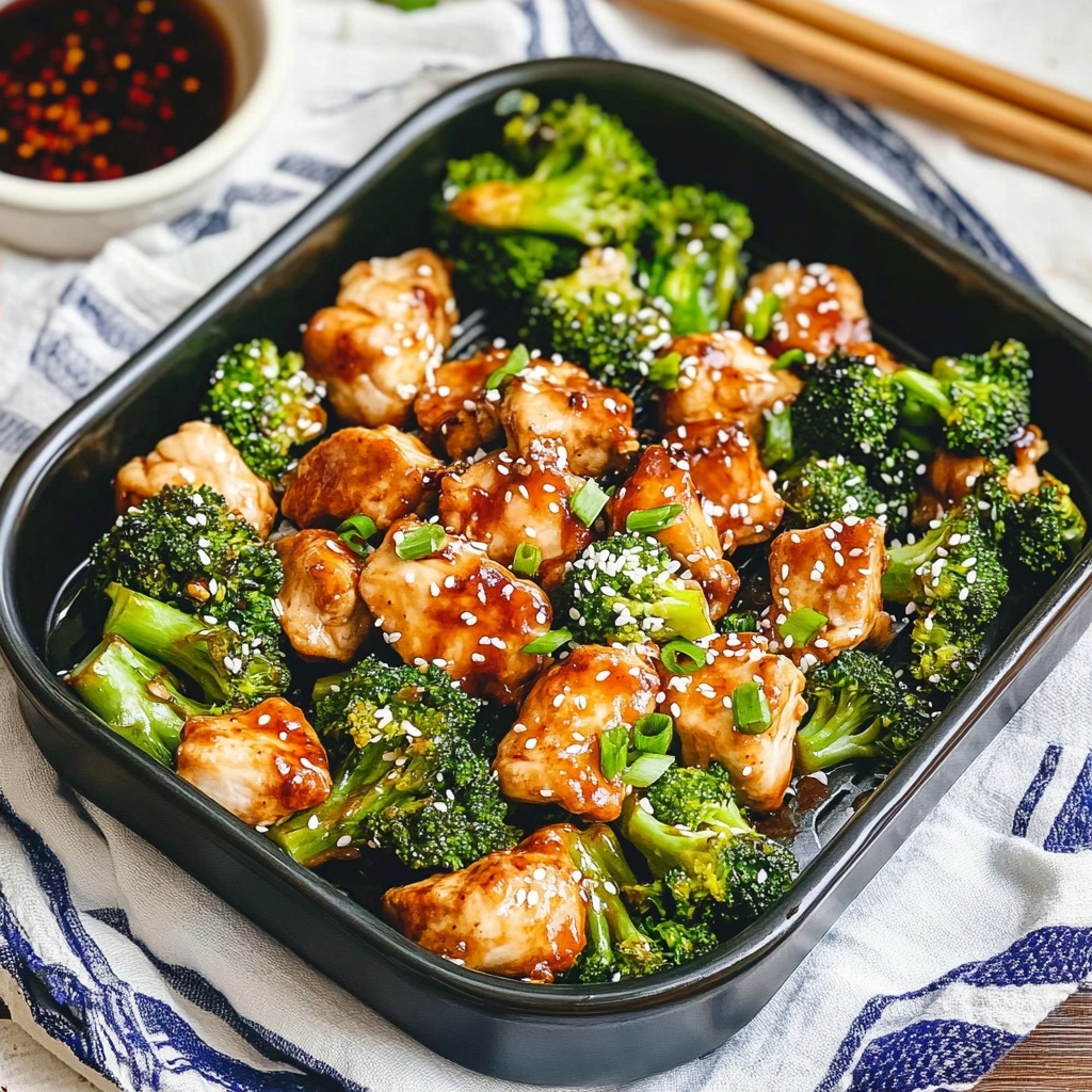 Easy Air Fryer Teriyaki Chicken and Broccoli
