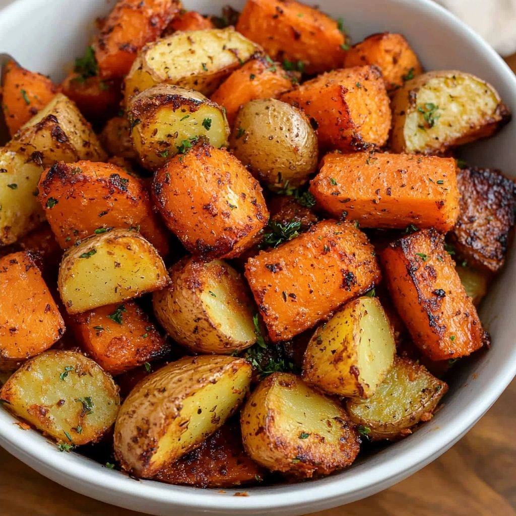 Air Fryer Roasted Carrots and Potatoes