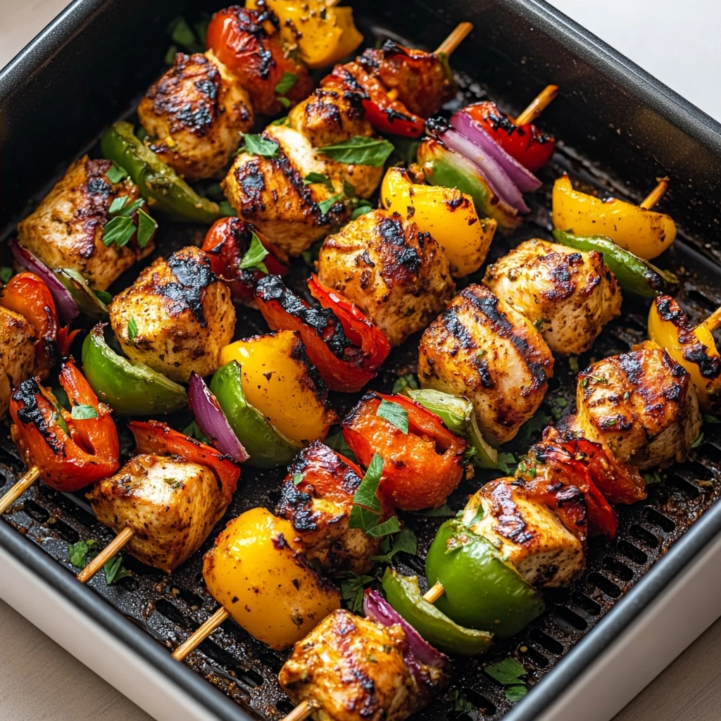 15-Minute Air Fryer Chicken Kabobs Recipe