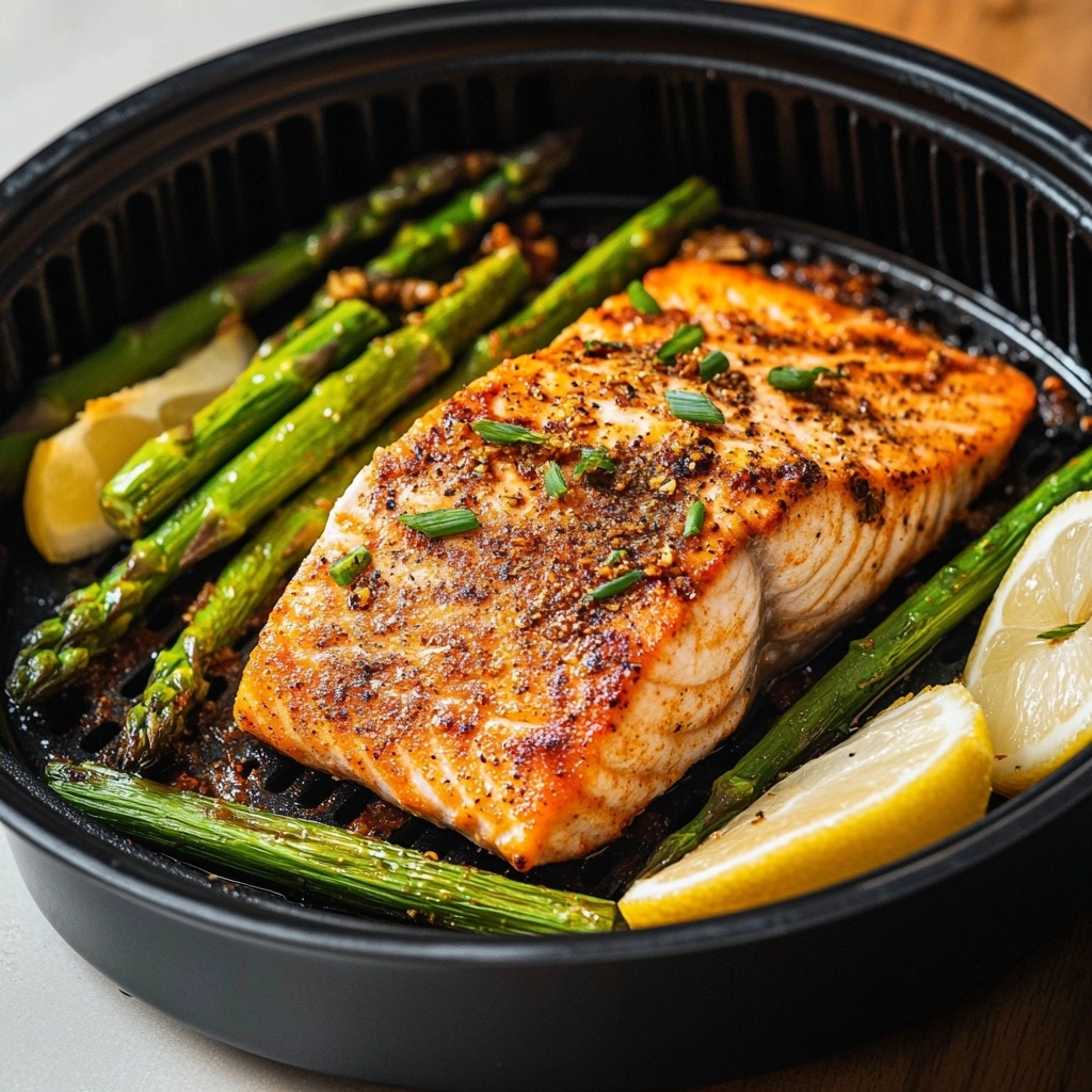 Easy Air Fryer Salmon and Asparagus Recipe