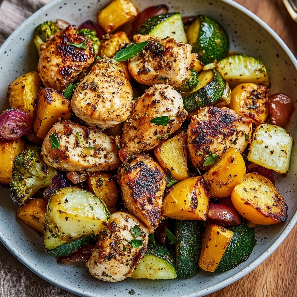 Easy Air Fryer Chicken and Vegetables