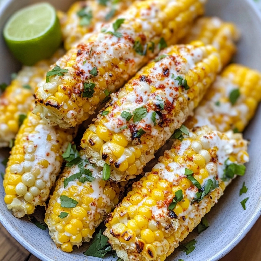 Easy Air Fryer Street Corn (Vegan Elote)