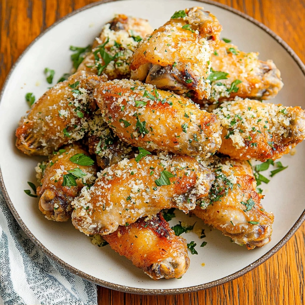 Air Fryer Garlic Parmesan Chicken Wings