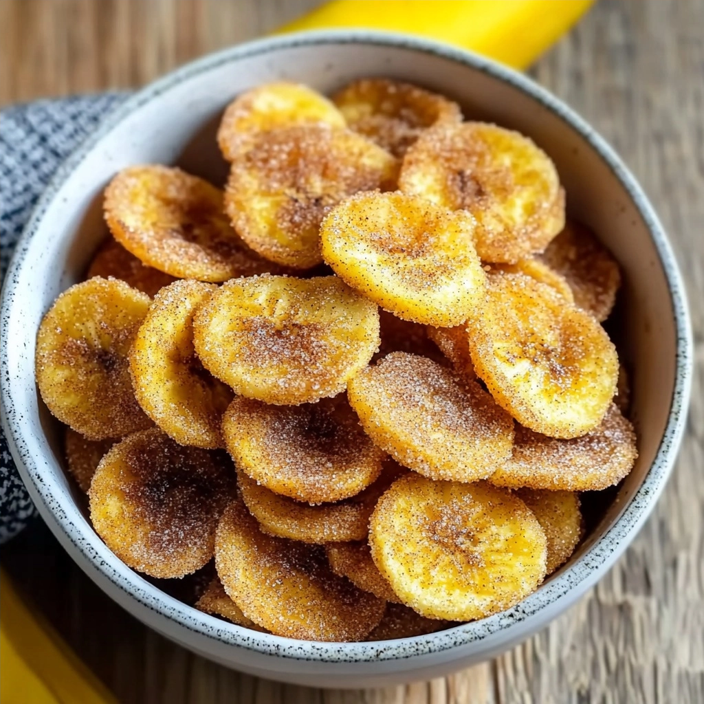 Cinnamon-Sugar Air Fryer Banana Chips