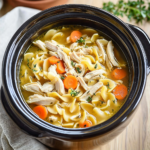 Easy Homemade Crockpot Chicken Noodle Soup