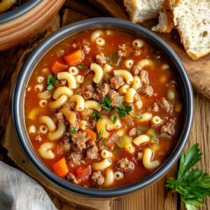 Beef and Macaroni Soup